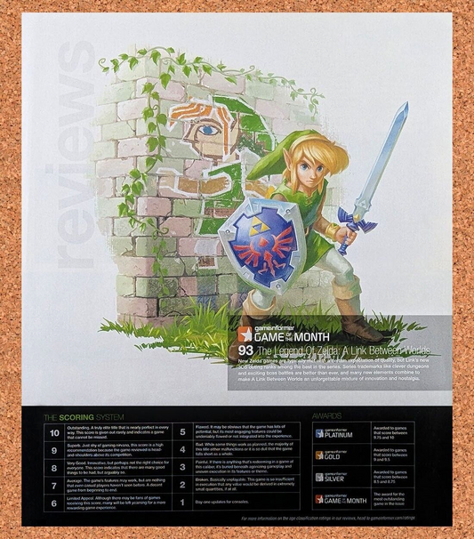 Zelda Link Between Worlds 3DS Original 2012 Ad Authentic Video Game Promo