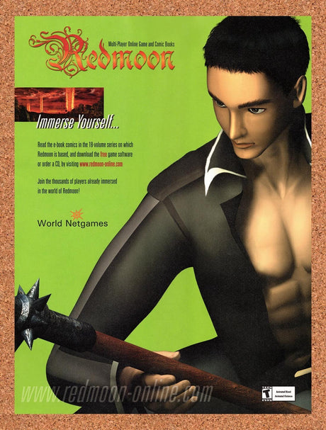 2001 Redmoon PC MMO Original Advertisement / Retro Wall Art v1