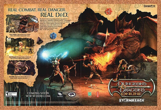 Original 2005 Dungeons And Dragons Stormreach PC Vintage Ad - Video Game Promo