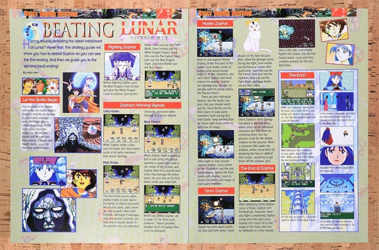 1995 Lunar 2 Eternal Blue Sega CD Original Advertisement / Retro Wall Art v5