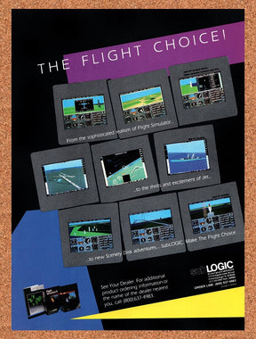 1987 Flight Simulator II Tandy Original Advertisement / Retro Wall Art v2
