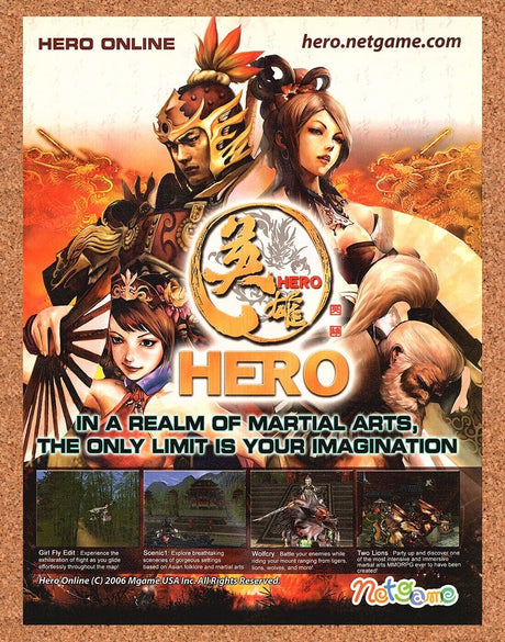 HERO Original 2006 Print Ad Authentic Big Box PC Video Game Wall Art Promo