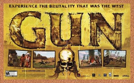 GUN PS2 Game Original 2006 Ad Authentic PlayStation Video Game Promo