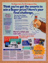 1995 Super Game Boy Pop-Quiz Original Advertisement / Retro Wall Art v4
