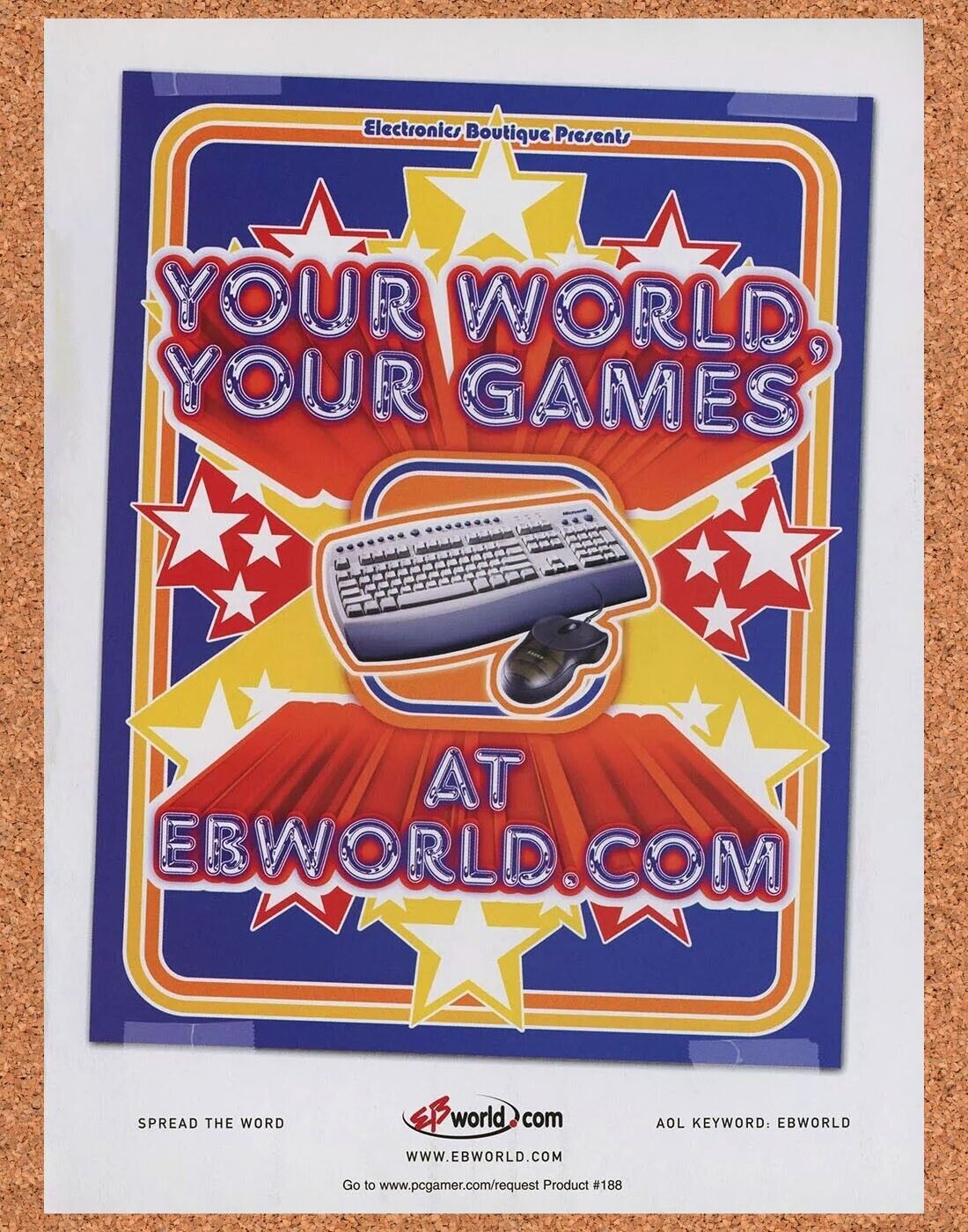 EB Games PC Original 2001 Ad Authentic EB World Computer Video Games Promo v1