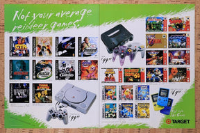 1999 Target Christmas N64 PS1 Games Original Advertisement / Retro Wall Art v4