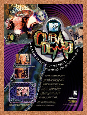 1995 MTV Club Dead PC Original Advertisement / Retro Promo v1