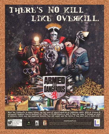 Armed And Dangerous Xbox Original 2005 Ad Authentic Lucas Arts Video Game Promo