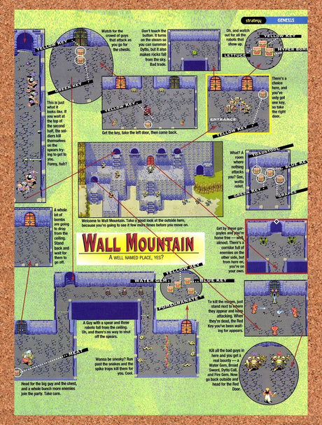 1995 Beyond Oasis Wall Mountain Map Original Advertisement / Retro Wall Art v4