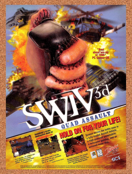 1997 SWIV 3D PC Original Advertisement / Retro Promo v1