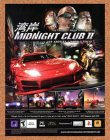 Midnight Club II PS2 Original 2004 Print Ad Authentic Rockstar Video Game Promo