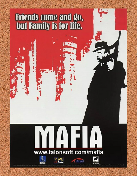 Mafia PC Original 2002 Ad Authentic Godfather Organized Crime Video Game Promo