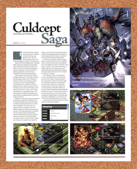 2007 Culdcept Saga Xbox 360 Original Advertisement / Retro Promo v1