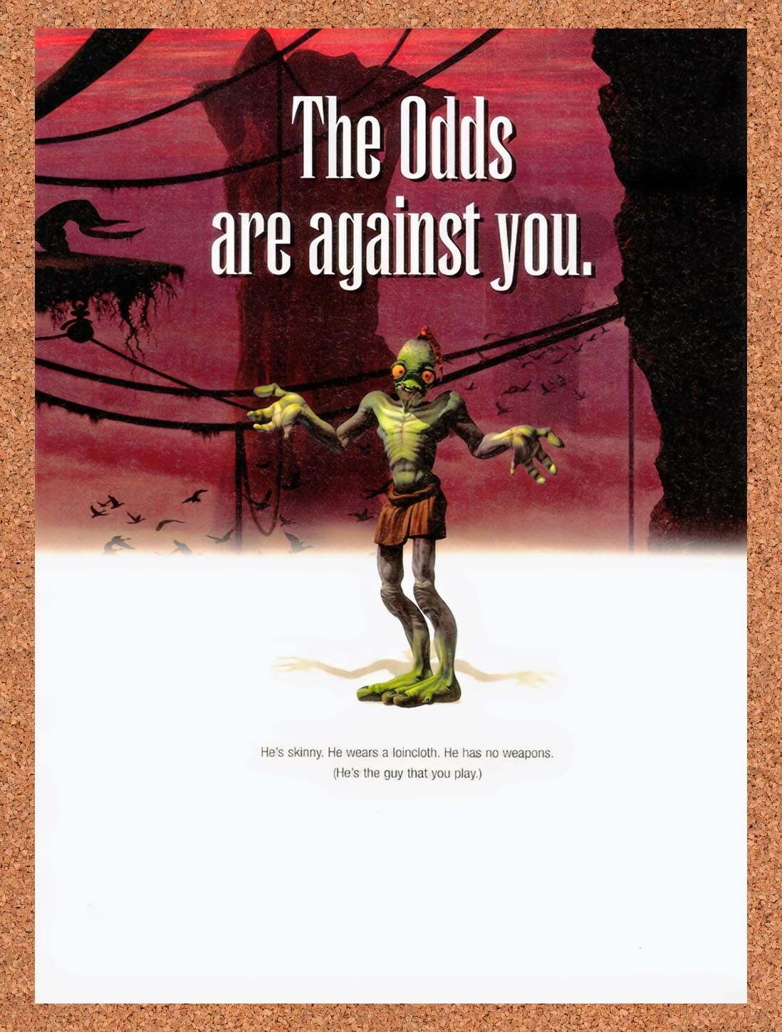 1997 Oddworld Abes Oddysee PC Original Advertisement / Retro Promo v2