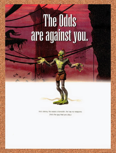 1997 Oddworld Abes Oddysee PC Original Advertisement / Retro Promo v2
