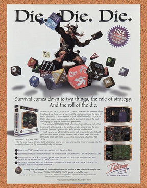 Dragon Dice PC Original 1999 Ad Authentic Dungeons And Dragons Video Game Promo