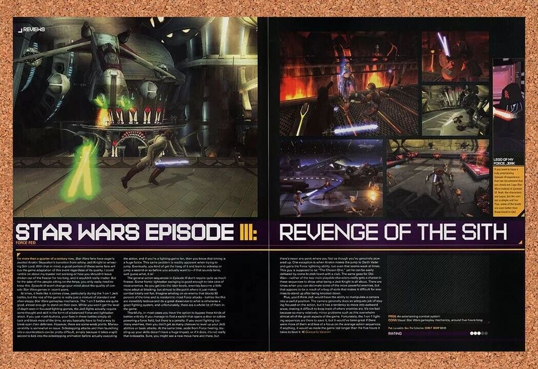 Star Wars III Revenge Of Sith PS2 3 Original 2006 Ad Authentic Video Game Promo
