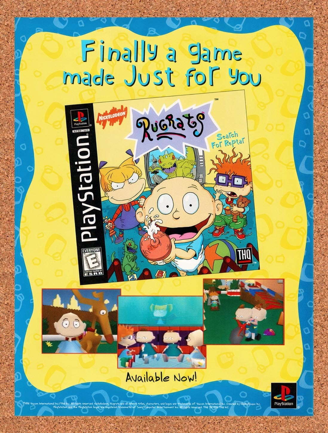 1999 Rugrats PS1 Original Advertisement / Retro Promo v1