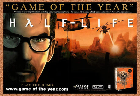 1999 Half-Life GOTY Original Advertisement / Retro Promo v4