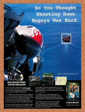 1997 F/A-18 Korea PC Original Advertisement / Retro Promo v2