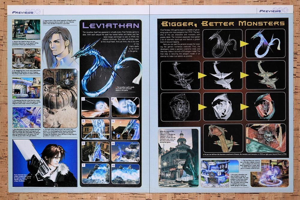 1998 Final Fantasy VIII Leviathan Design Original Ad / Retro Wall Art v7