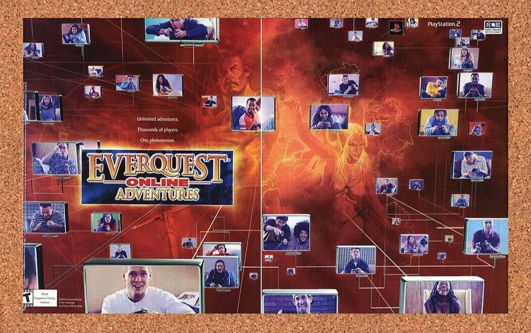 EverQuest Online Adventures PS2 Original 2003 Ad Authentic Video Game Promo