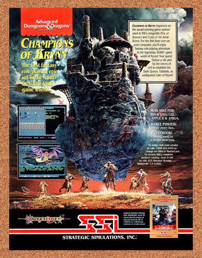 Advanced Dungeons & Dragons Champions Of Krynn Amiga Original 1990 Vintage Ad