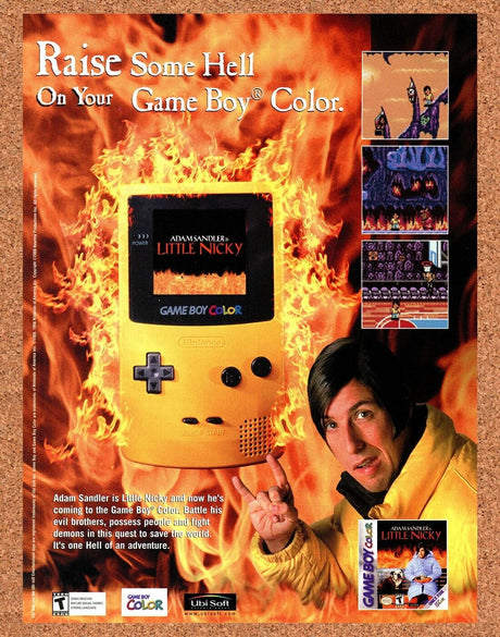 Little Nicky Game Boy Color Original 2003 Ad Authentic Sandler Video Game Promo