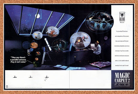 Magic Carpet 2 PC Original 1995 Vintage Ad - Video Game Promo