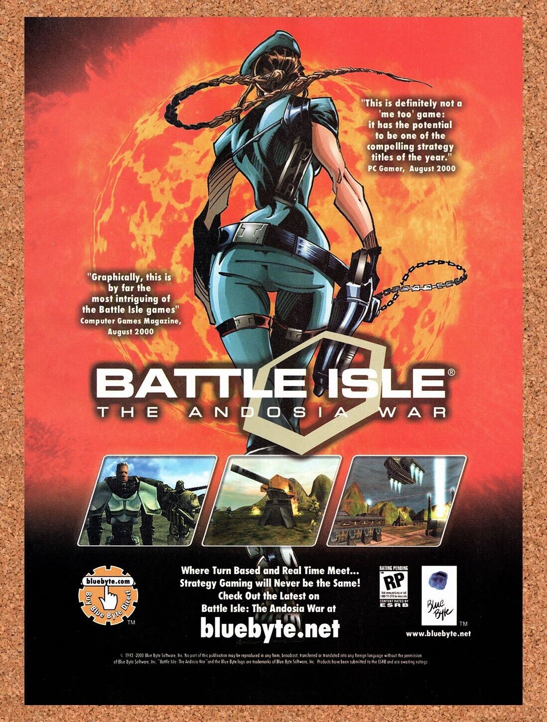 2000 Battle Isle The Andosia War PC Original Advertisement / Retro Wall Art v1