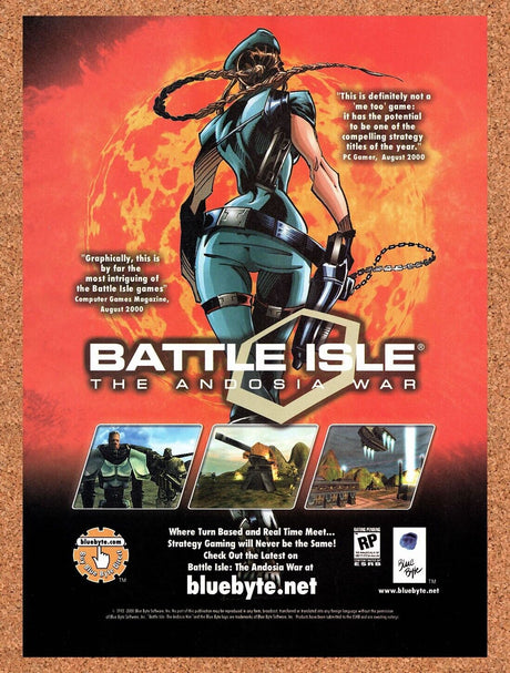 2000 Battle Isle The Andosia War PC Original Advertisement / Retro Wall Art v1