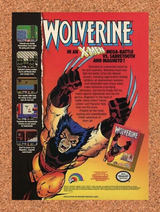 Wolverine NES Original 1992 Ad Print Authentic Nintendo Video Game Promo