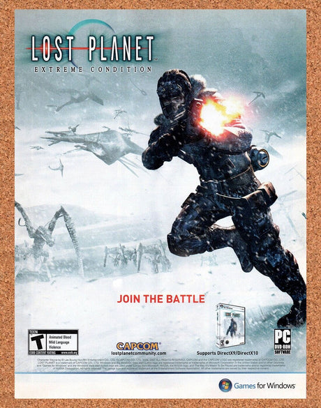 Lost Planet Extreme Condition PC Original 2007 Vintage Ad - Video Game Promo