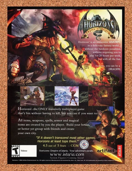 Horizons Empire Of Istaria PC Original 2006 Ad Authentic Atari Video Game Promo
