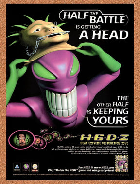 1998 Hedz PC Original Advertisement / Retro Wall Art v1