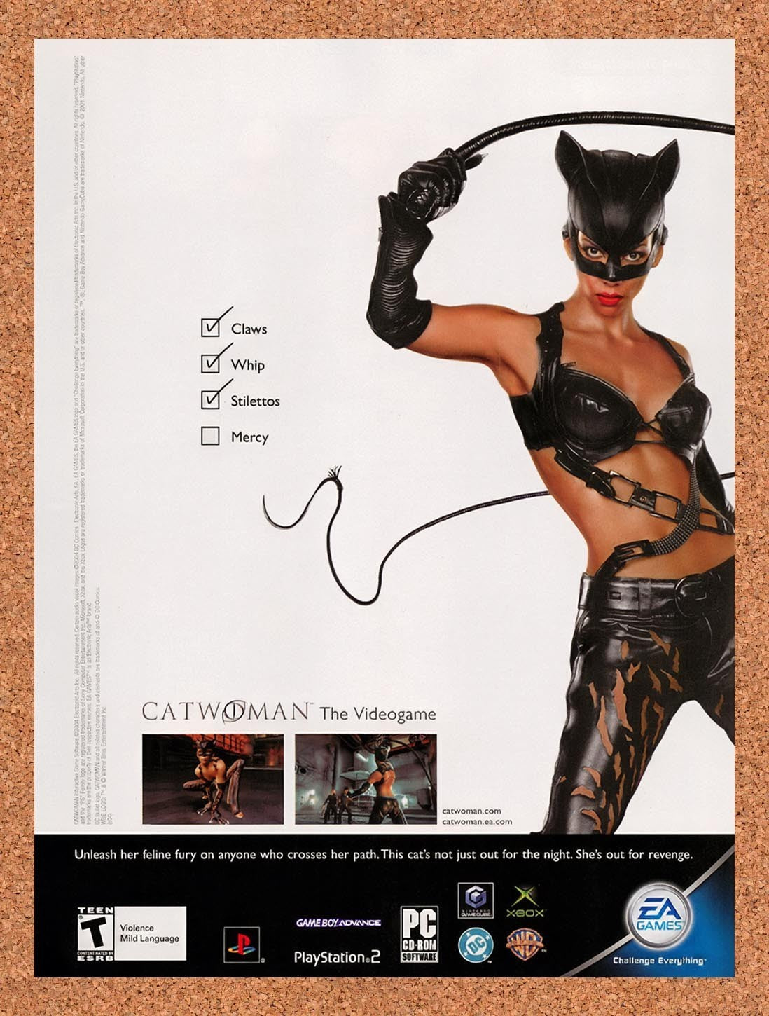 2004 Catwoman PS2 Original Advertisement / Retro Promo v2