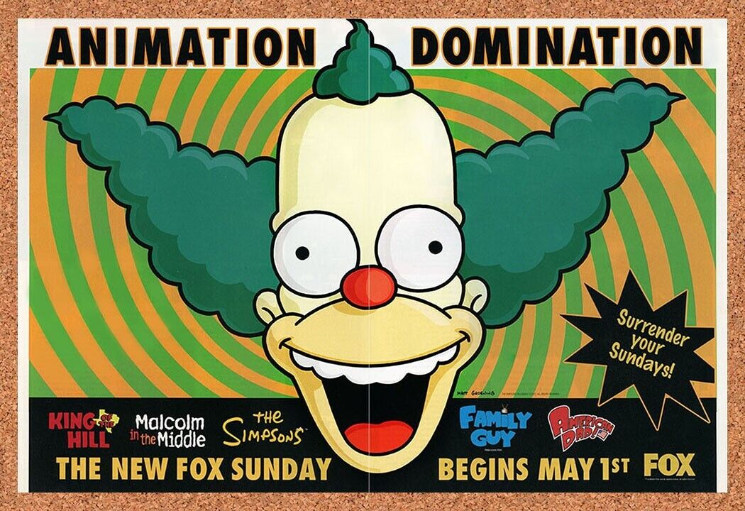 Simpsons Fox Sunday Original 2005 Ad Authentic Animation Domination TV Promo