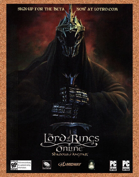 Lord Of The Rings Online Shadows Of Angmar Original 2008 Vintage Ad - Wraith