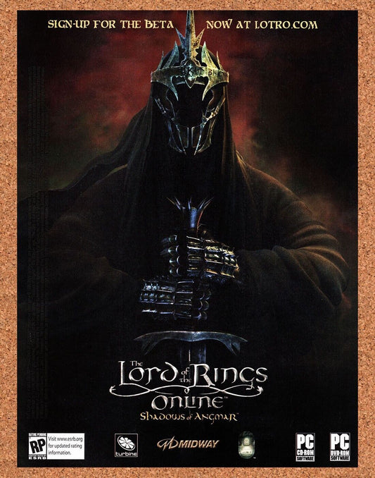 Lord Of The Rings Online Shadows Of Angmar Original 2007 Vintage Ad - Wraith