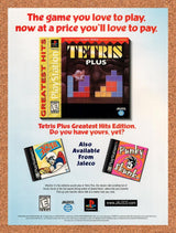 1998 Tetris Plus PS1 Original Advertisement / Retro Promo v2