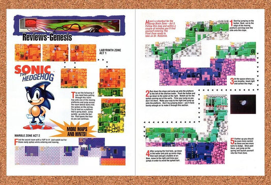 1991 Sonic Genesis Original Advertisement / Retro Wall Art v6