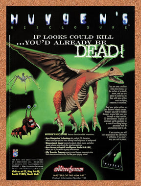 1996 Huygen's Disclosure PC Original Advertisement / Retro Promo v1