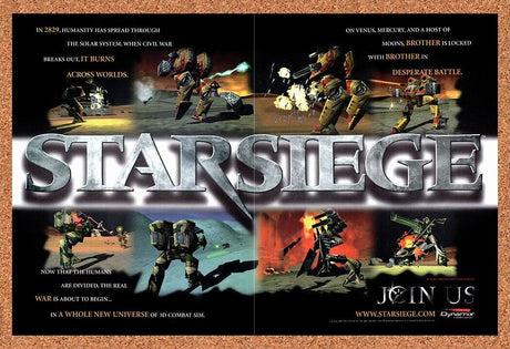 1998 Starsiege Tribes PC Original Advertisement / Retro Wall Art v4