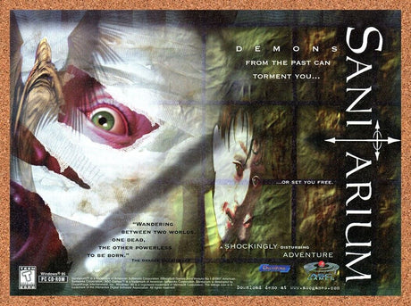 Original 2007 Sanitarium PC Vintage Ad - Horror Video Game Promo Wall Art 3