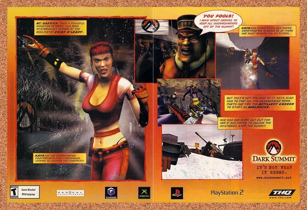 2002 Dark Summit PS2 Original Advertisement / Retro Promo v3