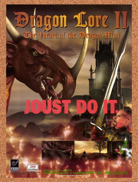 1997 Dragon Lore II The Heart Of The Dragon Man PC Original Ad / Wall Art v1