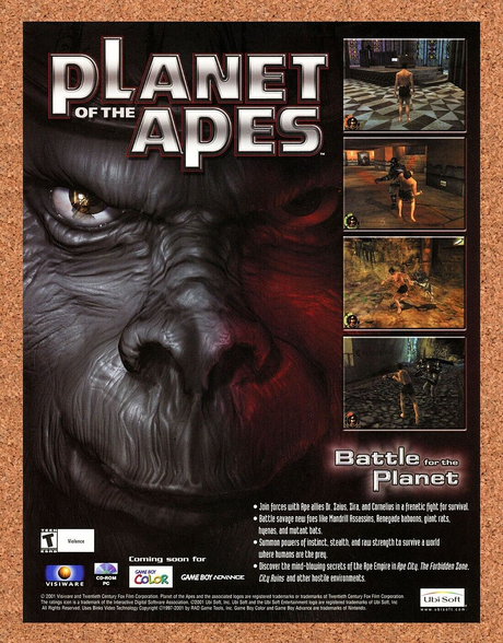 Planet Of The Apes PC Original 2003 Ad Authentic Retro Movie Video Game Promo