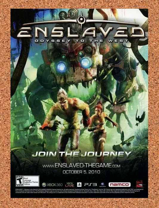 Enslaved PS3 Odyssey to the West Original 2010 Ad Authentic Video Game Promo