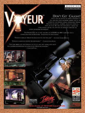 1994 Voyeur Adult CD-ROM Original Advertisement / Retro Promo v1