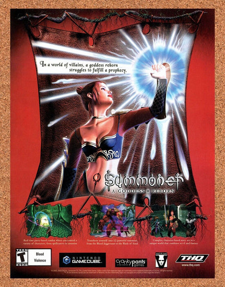 Summoner GameCube Original 2003 Vintage Ad - THQ Video Game Promo